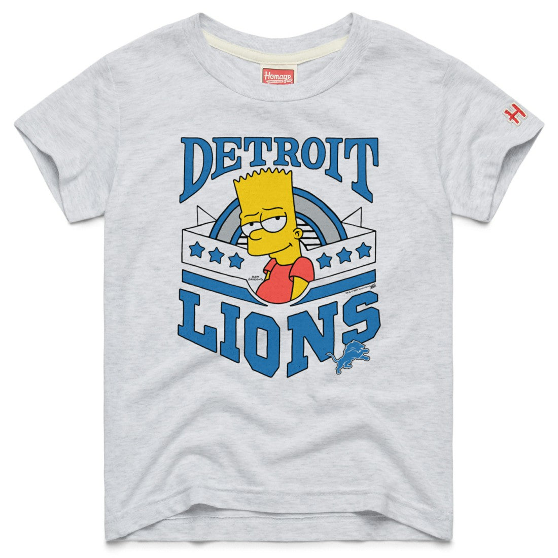 Detroit Lions  Homage x The Simpsons Youth Tri-Blend T-Shirt