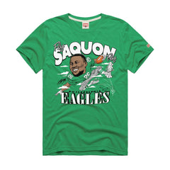 Philadelphia Eagles  Saquon Barkley  Homage Unisex Caricature Player Graphic Tri-Blend T-Shirt