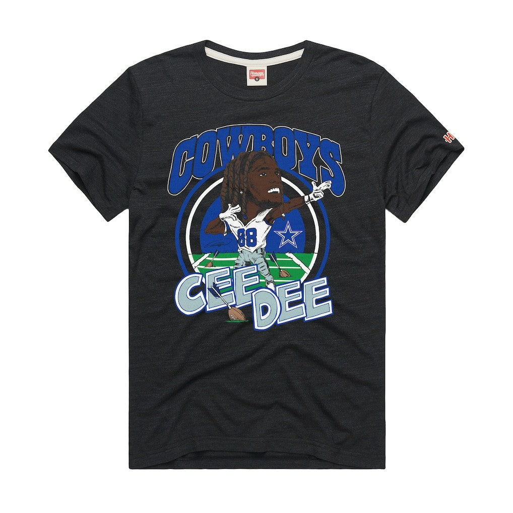 Dallas Cowboys  CeeDee Lamb  Homage Unisex Caricature Player Graphic Tri-Blend T-Shirt