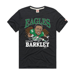 Philadelphia Eagles  Saquon Barkley  Homage Unisex Caricature Player Graphic Tri-Blend T-Shirt