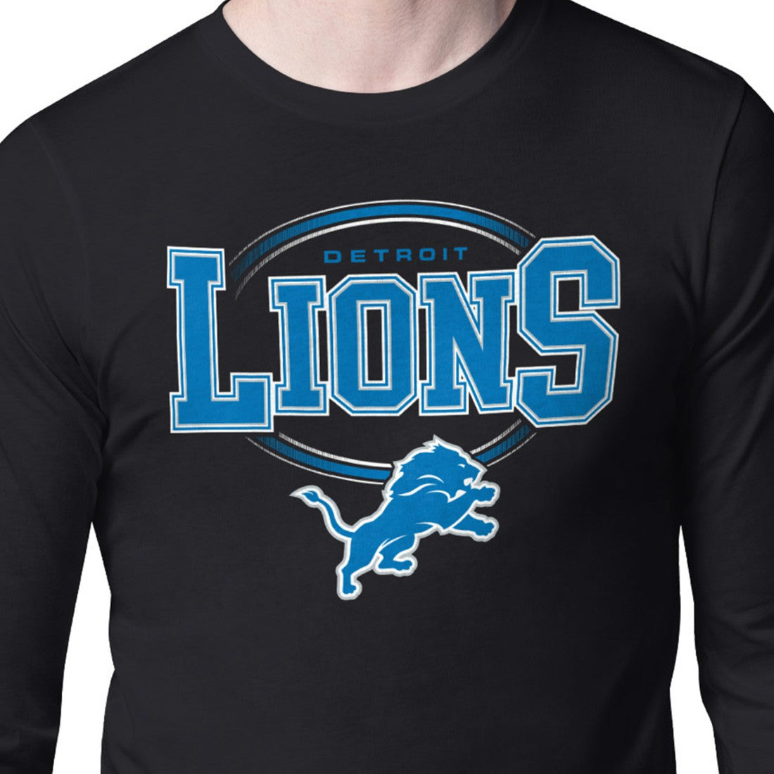 Detroit Lions  Starter Team Track Graphic Long Sleeve T-Shirt