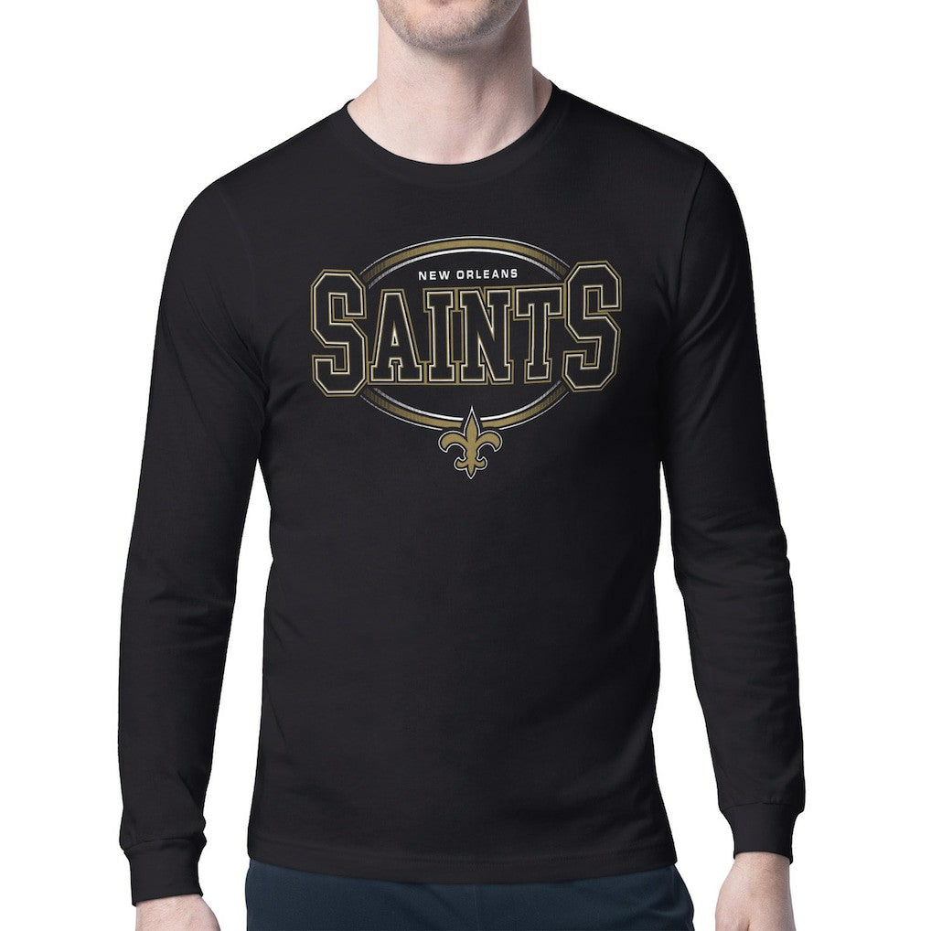 New Orleans Saints  Starter Team Track Graphic Long Sleeve T-Shirt