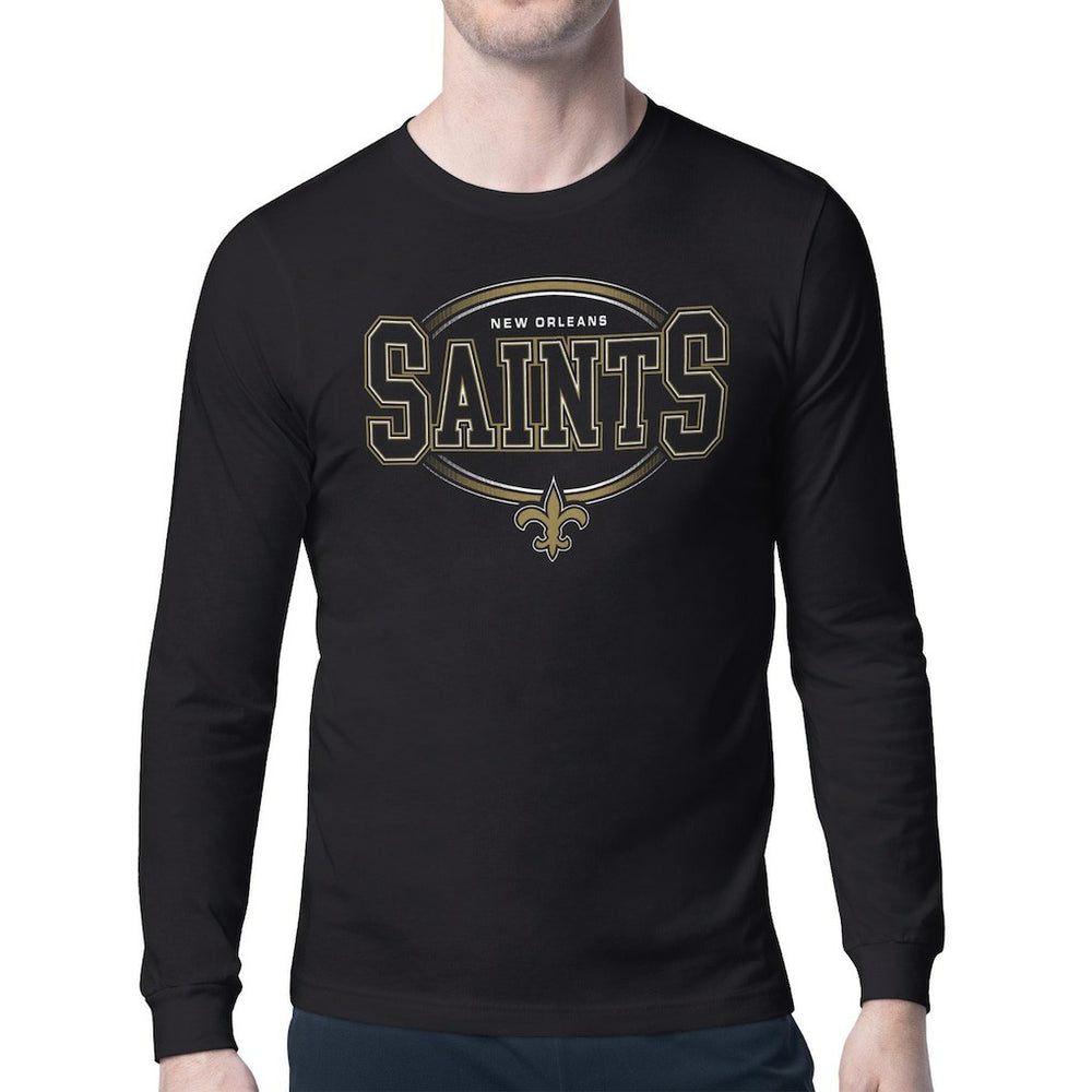 New Orleans Saints  Starter Team Track Graphic Long Sleeve T-Shirt