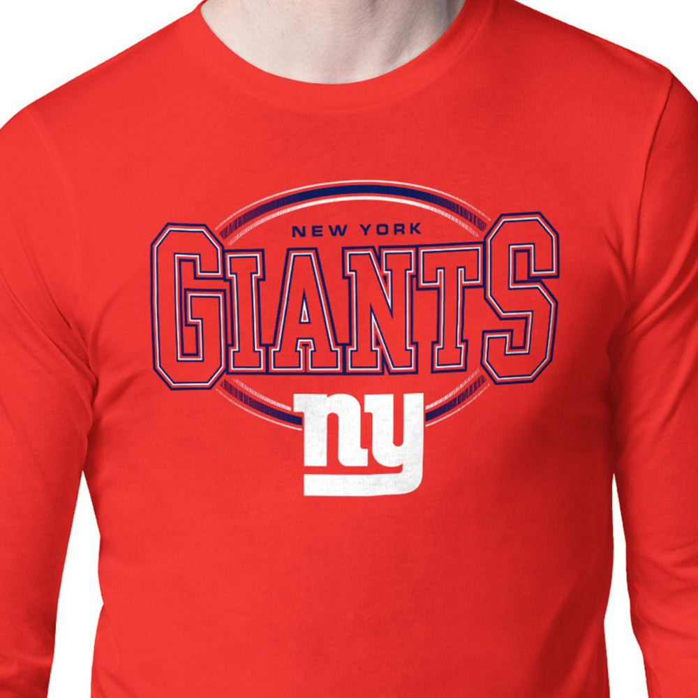 New York Giants  Starter Team Track Graphic Long Sleeve T-Shirt