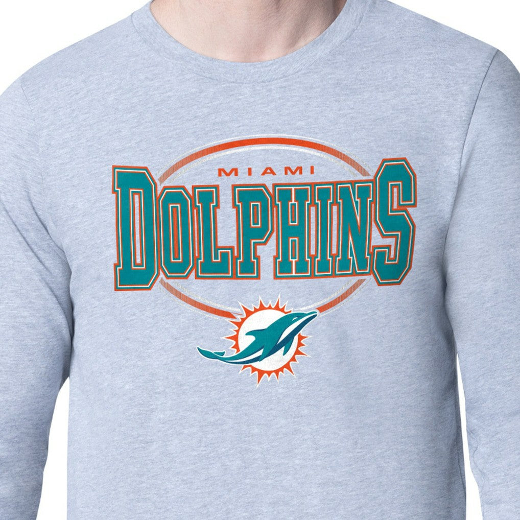 Miami Dolphins  Starter Team Track Graphic Long Sleeve T-Shirt
