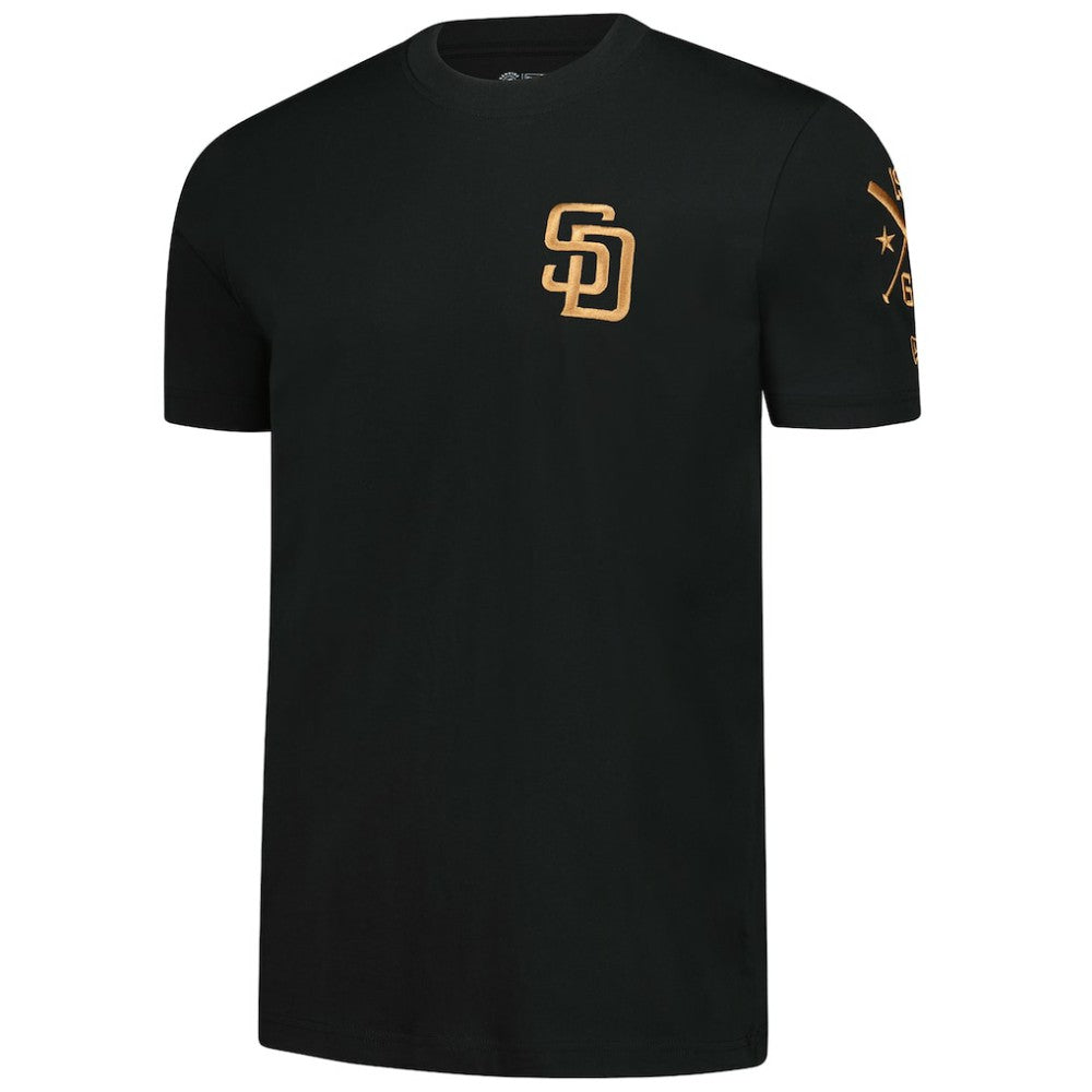 San Diego Padres New Era Bronze Logo with Cross Bats Established T-Shirt | MLB Sale