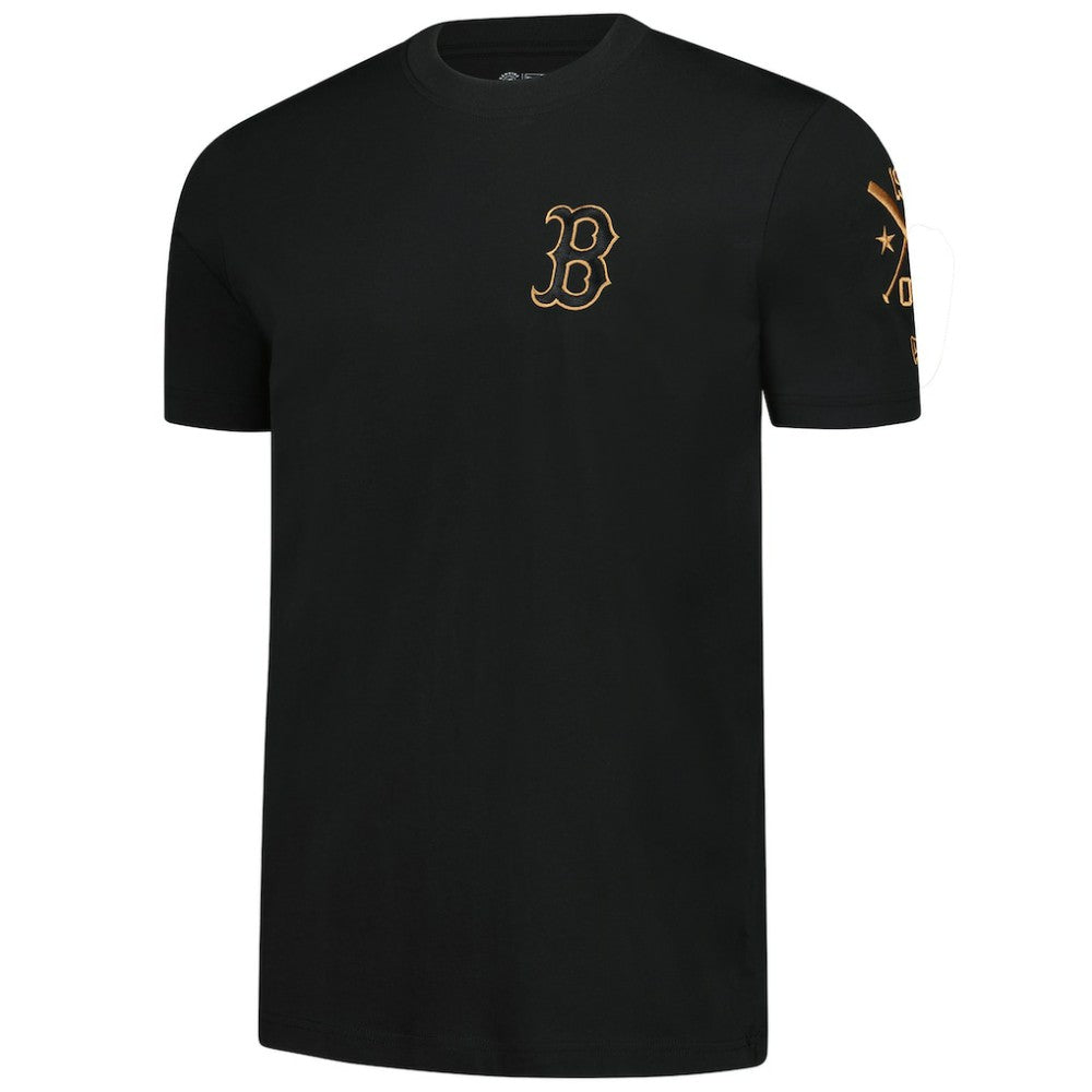 Boston Red Sox New Era Bronze Logo with Cross Bats Established T-Shirt | MLB Near me