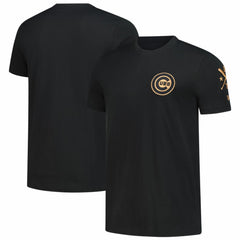 Chicago Cubs New Era Bronze Logo with Cross Bats Established T-Shirt | MLB Sale