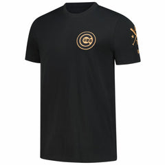 Chicago Cubs New Era Bronze Logo with Cross Bats Established T-Shirt | MLB Sale