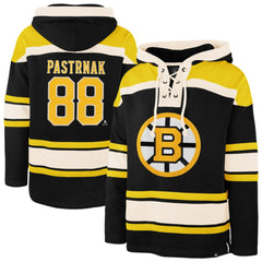 David Pastrnak Boston Bruins '47 Player Name & Number Lacer Hoodie Online