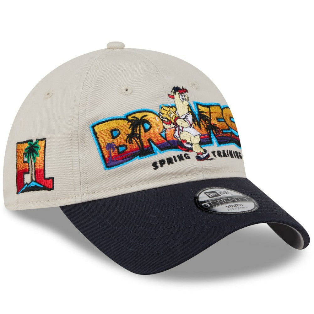 Atlanta Braves New Era Youth 2026 Spring Training Fan Pack Batter 9TWENTY Adjustable Hat | MLB Sale