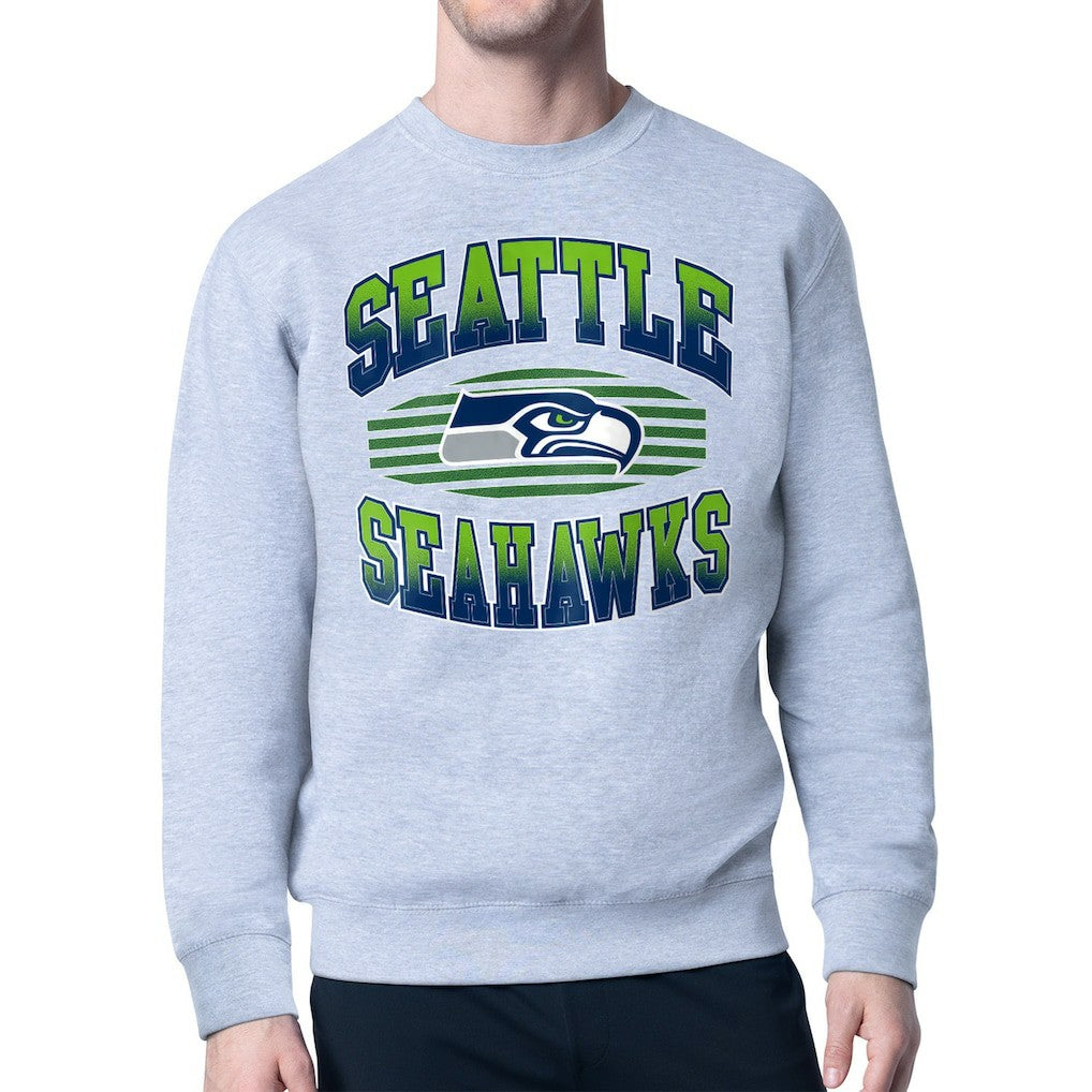 Seattle Seahawks  Starter Team Grit Graphic Fleece Pullover Sweatshirt