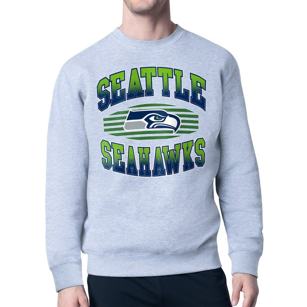 Seattle Seahawks  Starter Team Grit Graphic Fleece Pullover Sweatshirt