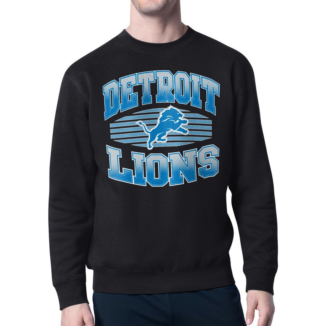 Detroit Lions  Starter Team Grit Graphic Fleece Pullover Sweatshirt