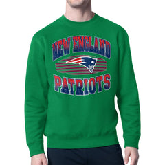 New England Patriots  Starter Team Grit Graphic Fleece Pullover Sweatshirt