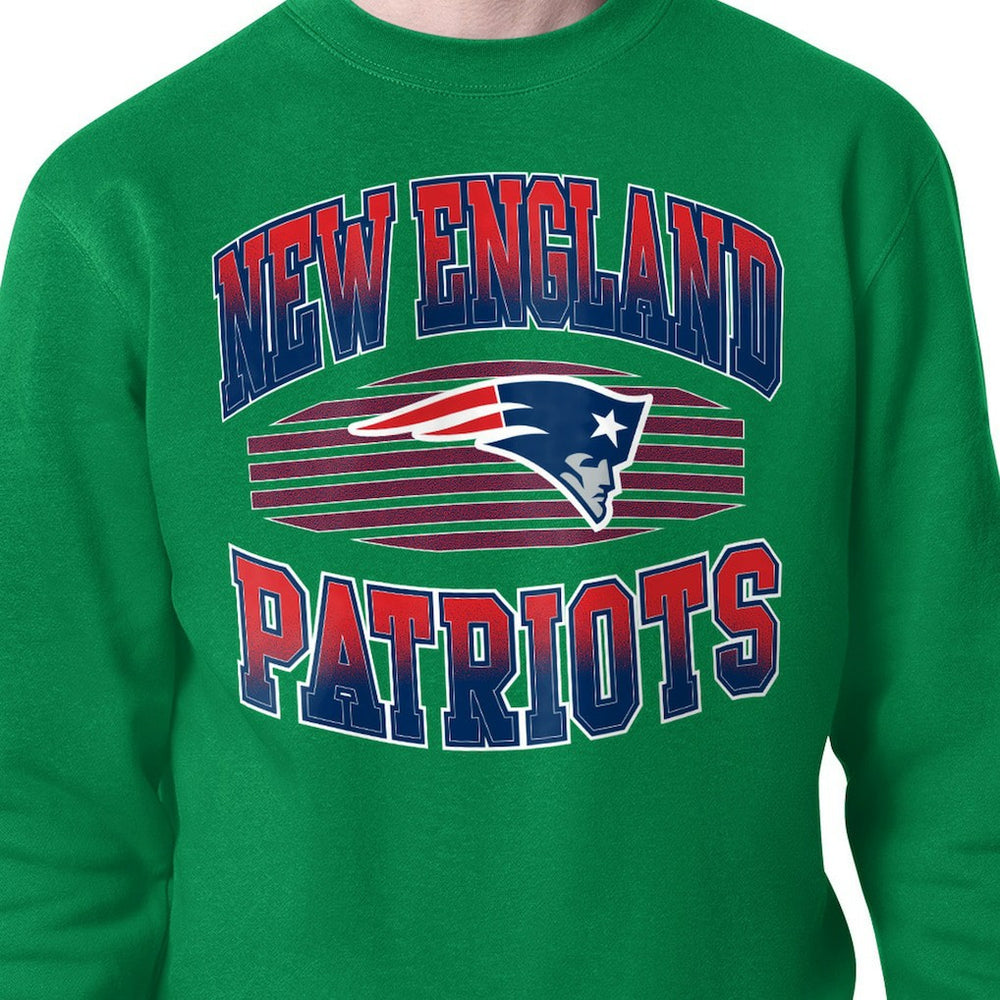 New England Patriots  Starter Team Grit Graphic Fleece Pullover Sweatshirt
