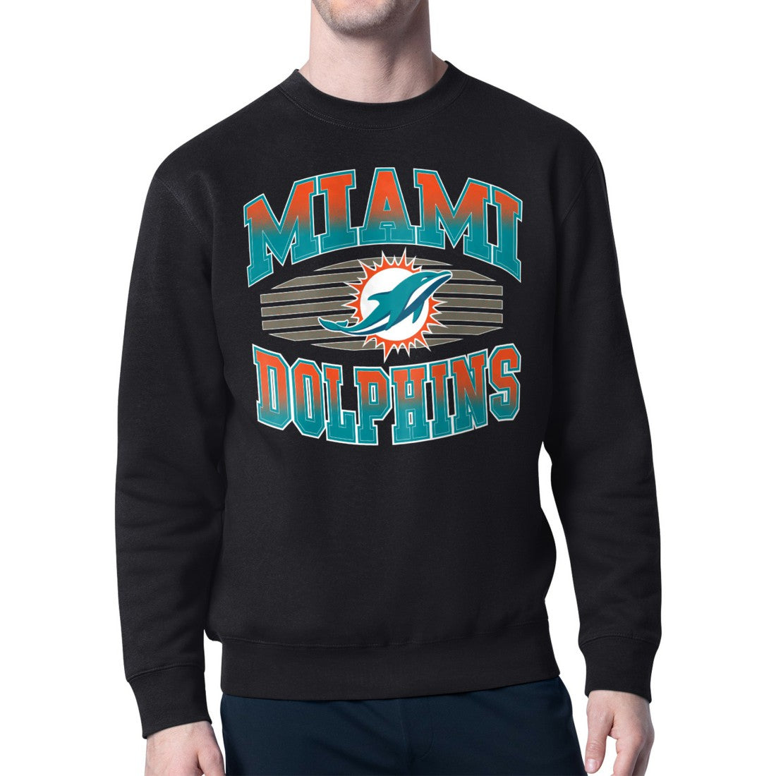 Miami Dolphins  Starter Team Grit Graphic Fleece Pullover Sweatshirt