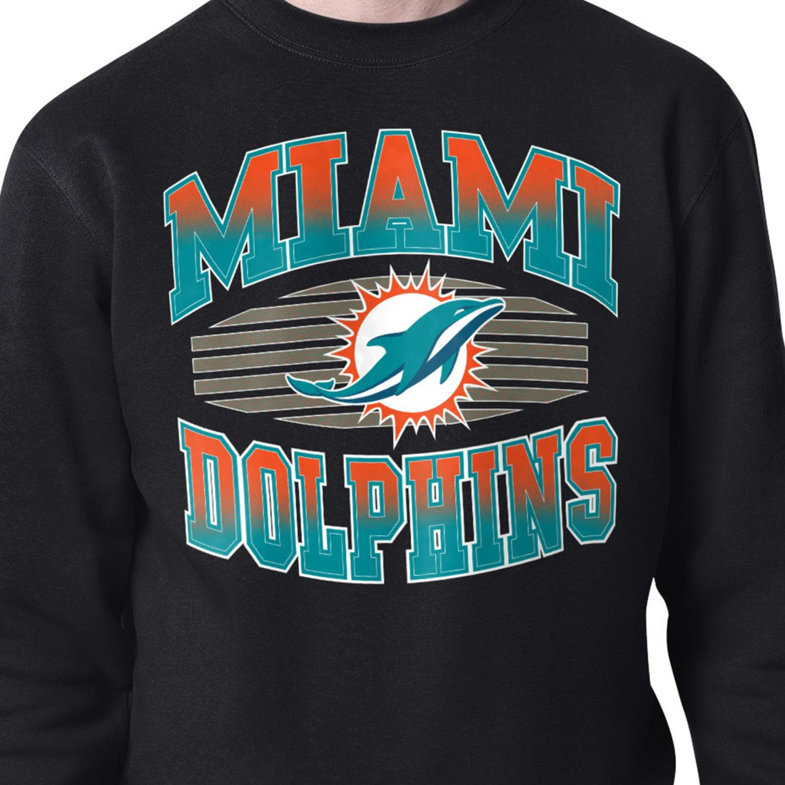 Miami Dolphins  Starter Team Grit Graphic Fleece Pullover Sweatshirt