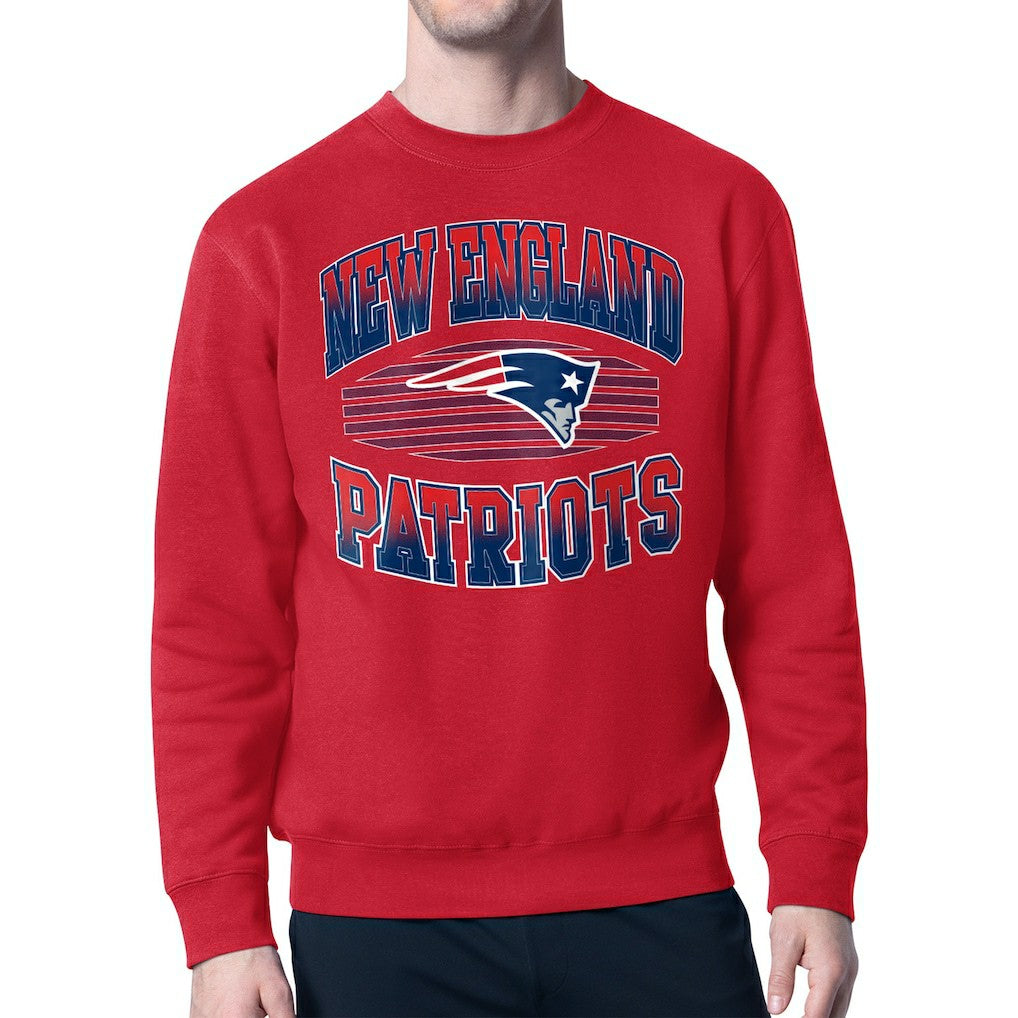 New England Patriots  Starter Team Grit Graphic Fleece Pullover Sweatshirt