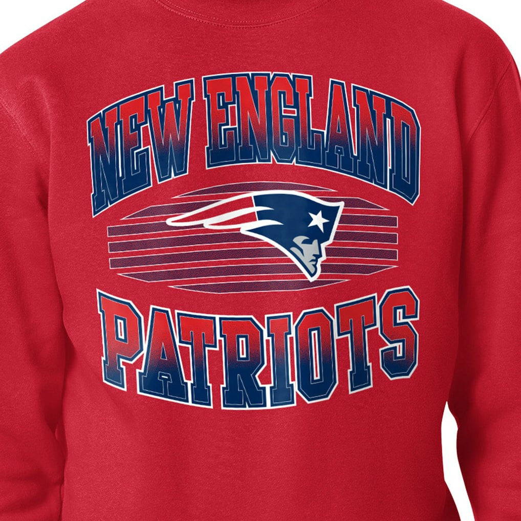 New England Patriots  Starter Team Grit Graphic Fleece Pullover Sweatshirt