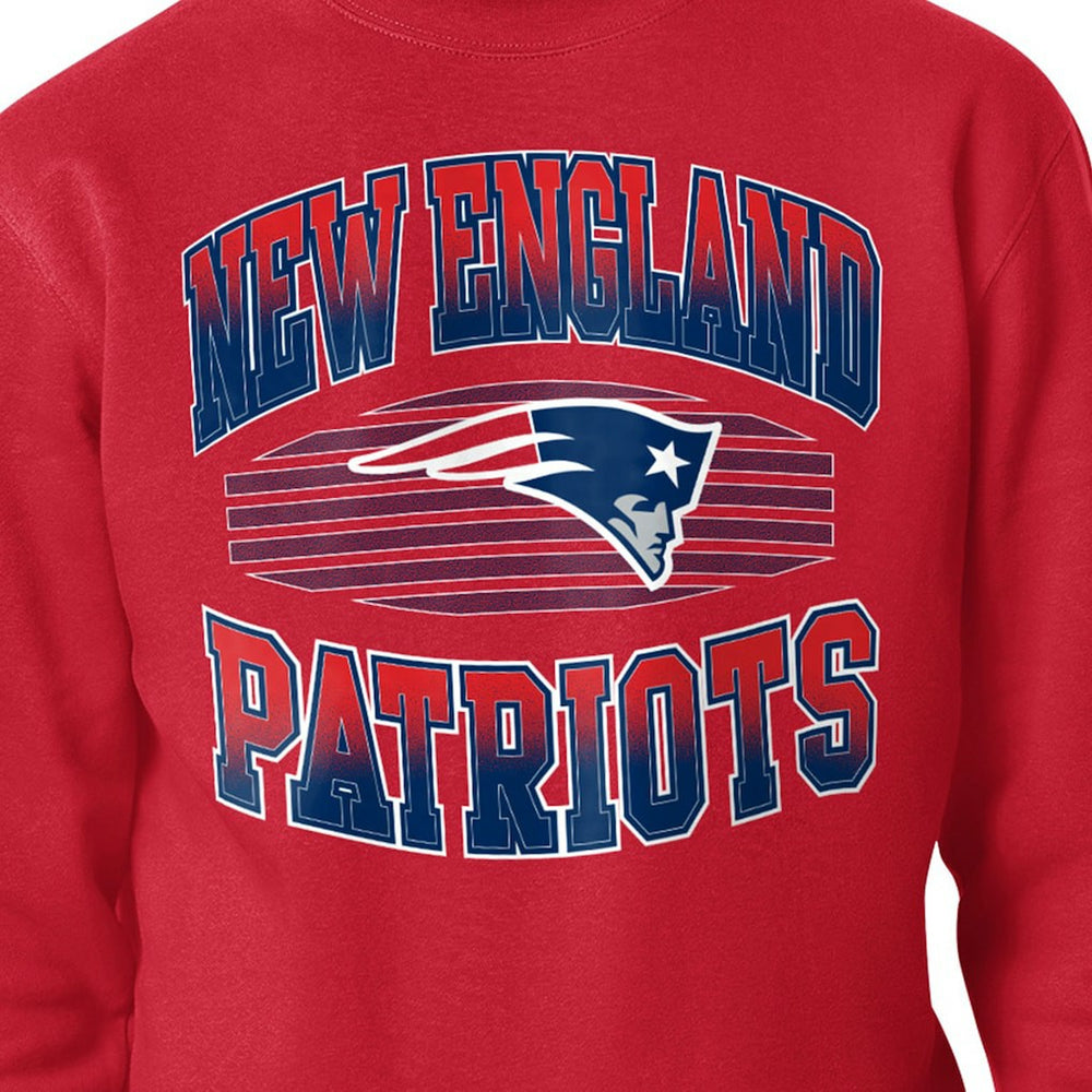 New England Patriots  Starter Team Grit Graphic Fleece Pullover Sweatshirt