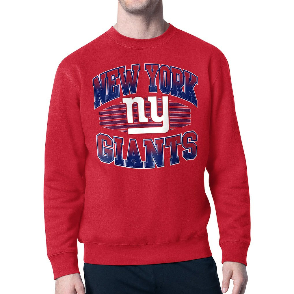 New York Giants  Starter Team Grit Graphic Fleece Pullover Sweatshirt