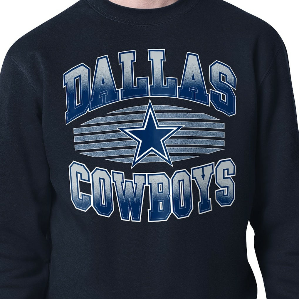 Dallas Cowboys  Starter Team Grit Graphic Fleece Pullover Sweatshirt