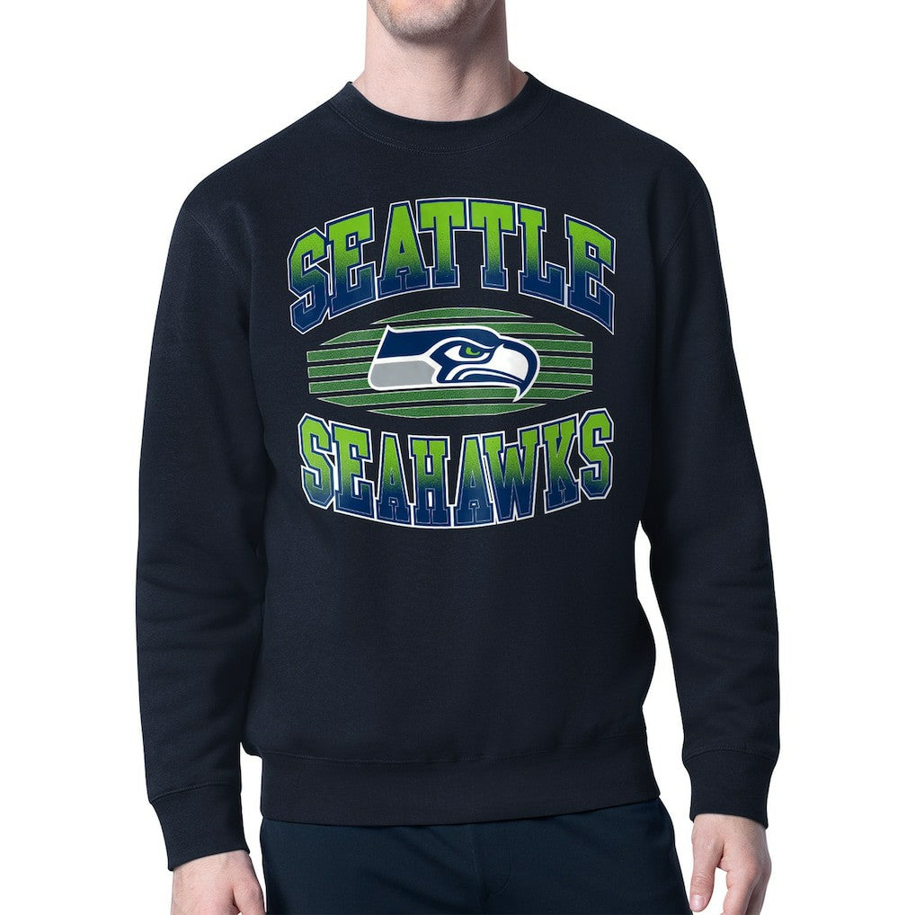 Seattle Seahawks  Starter Team Grit Graphic Fleece Pullover Sweatshirt