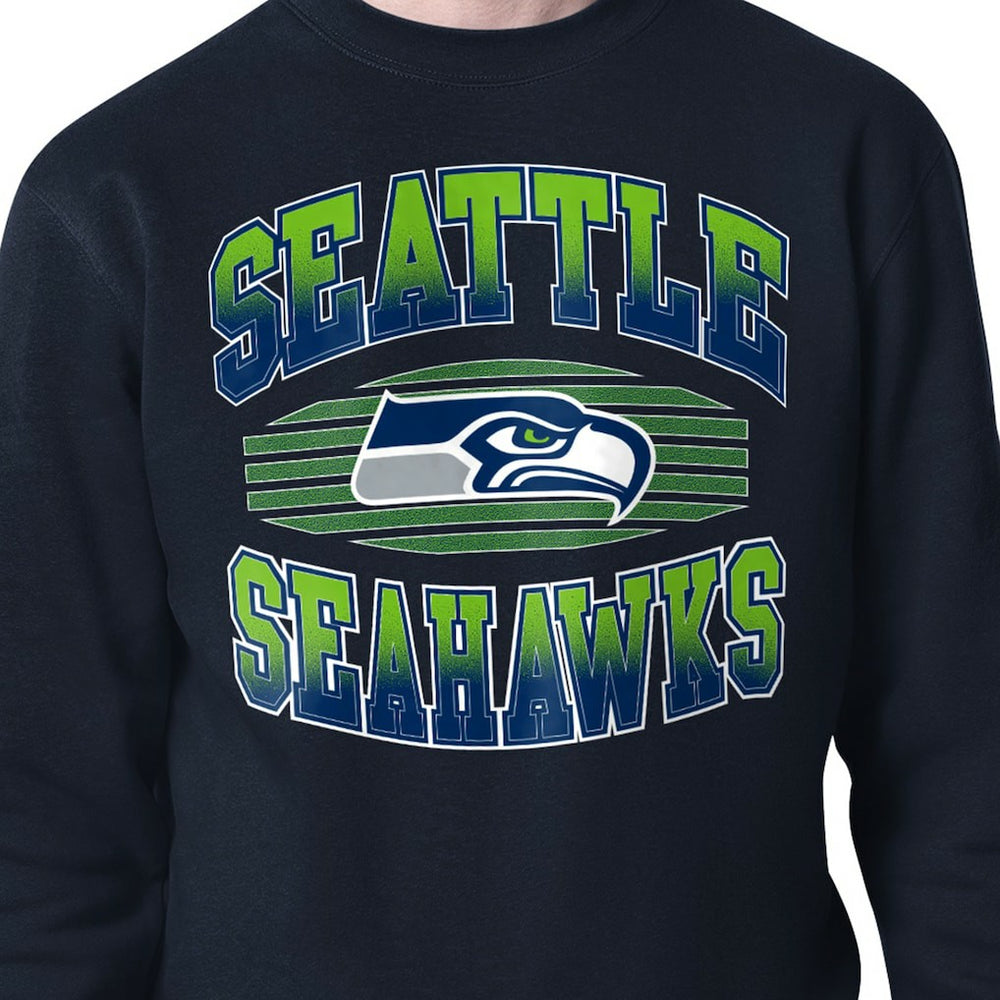 Seattle Seahawks  Starter Team Grit Graphic Fleece Pullover Sweatshirt