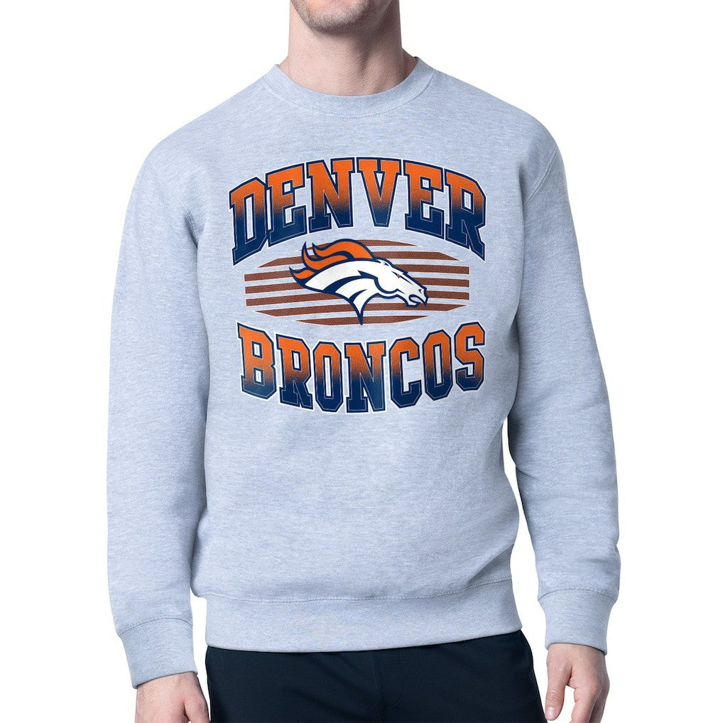 Denver Broncos  Starter Team Grit Graphic Fleece Pullover Sweatshirt