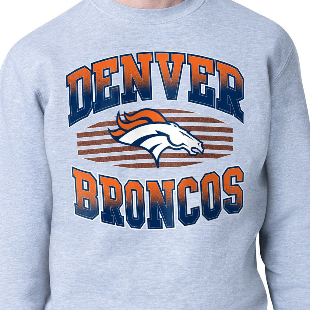Denver Broncos  Starter Team Grit Graphic Fleece Pullover Sweatshirt