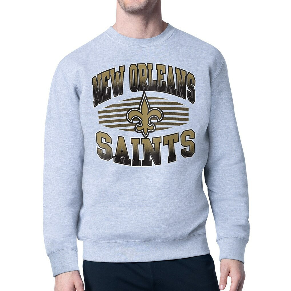 New Orleans Saints  Starter Team Grit Graphic Fleece Pullover Sweatshirt