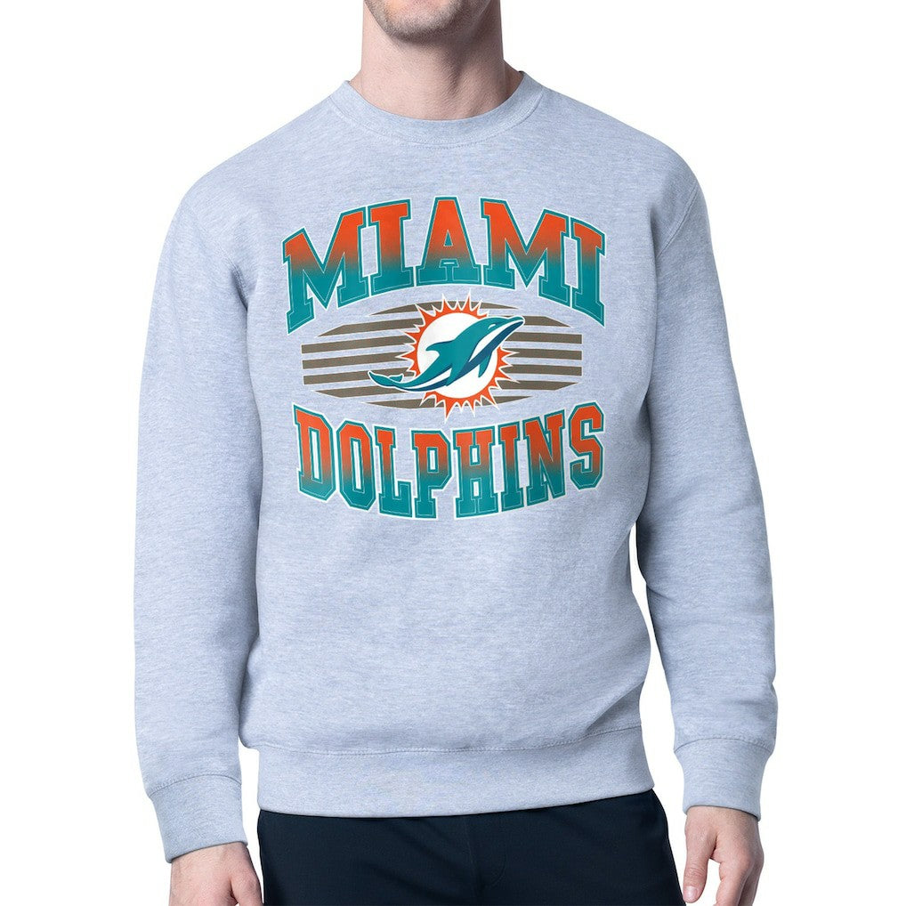 Miami Dolphins  Starter Team Grit Graphic Fleece Pullover Sweatshirt