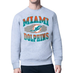 Miami Dolphins  Starter Team Grit Graphic Fleece Pullover Sweatshirt