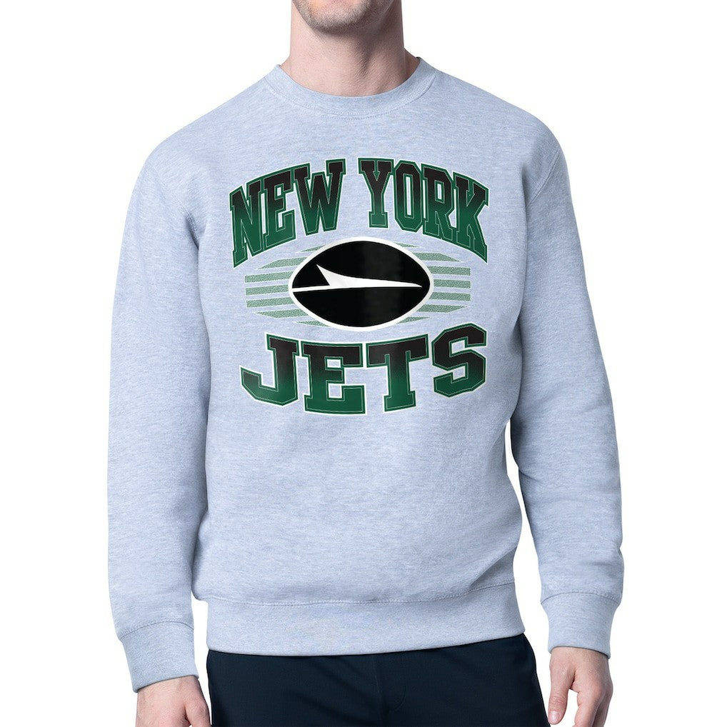New York Jets  Starter Team Grit Graphic Fleece Pullover Sweatshirt