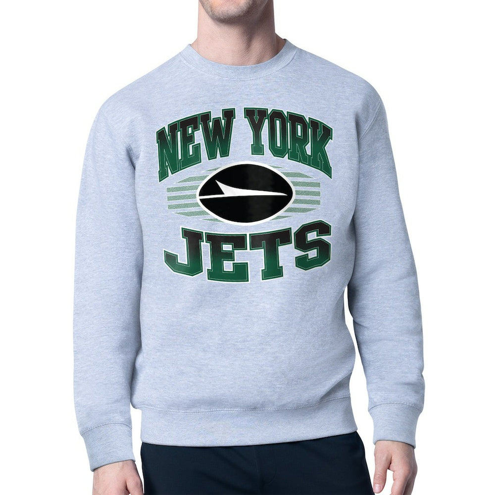 New York Jets  Starter Team Grit Graphic Fleece Pullover Sweatshirt