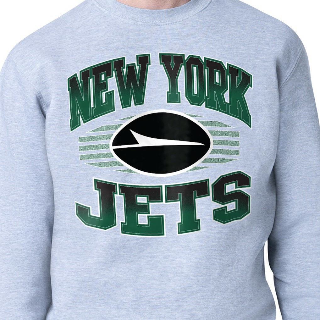 New York Jets  Starter Team Grit Graphic Fleece Pullover Sweatshirt