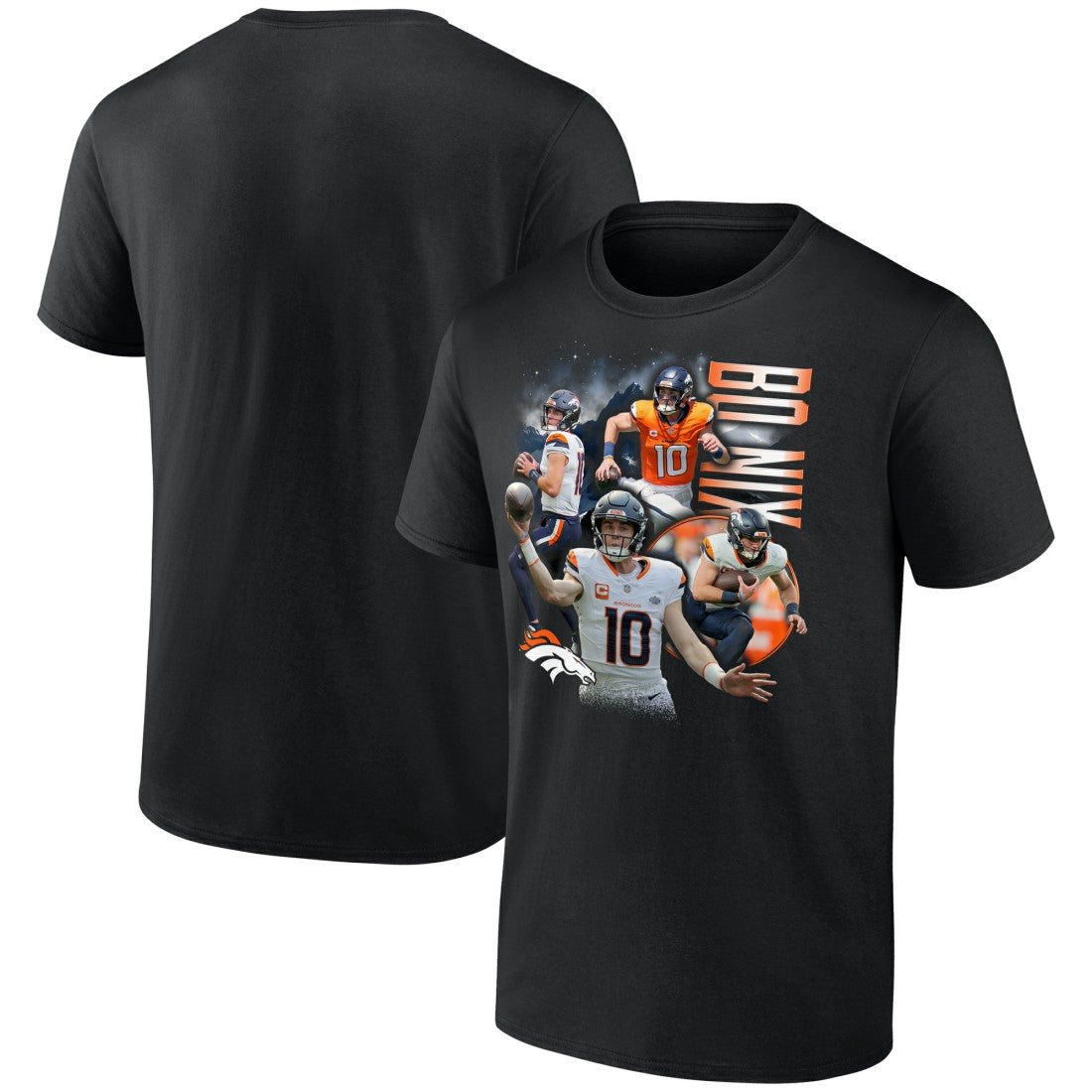 Denver Broncos  Bo Nix  Notorious Graphic T-Shirt