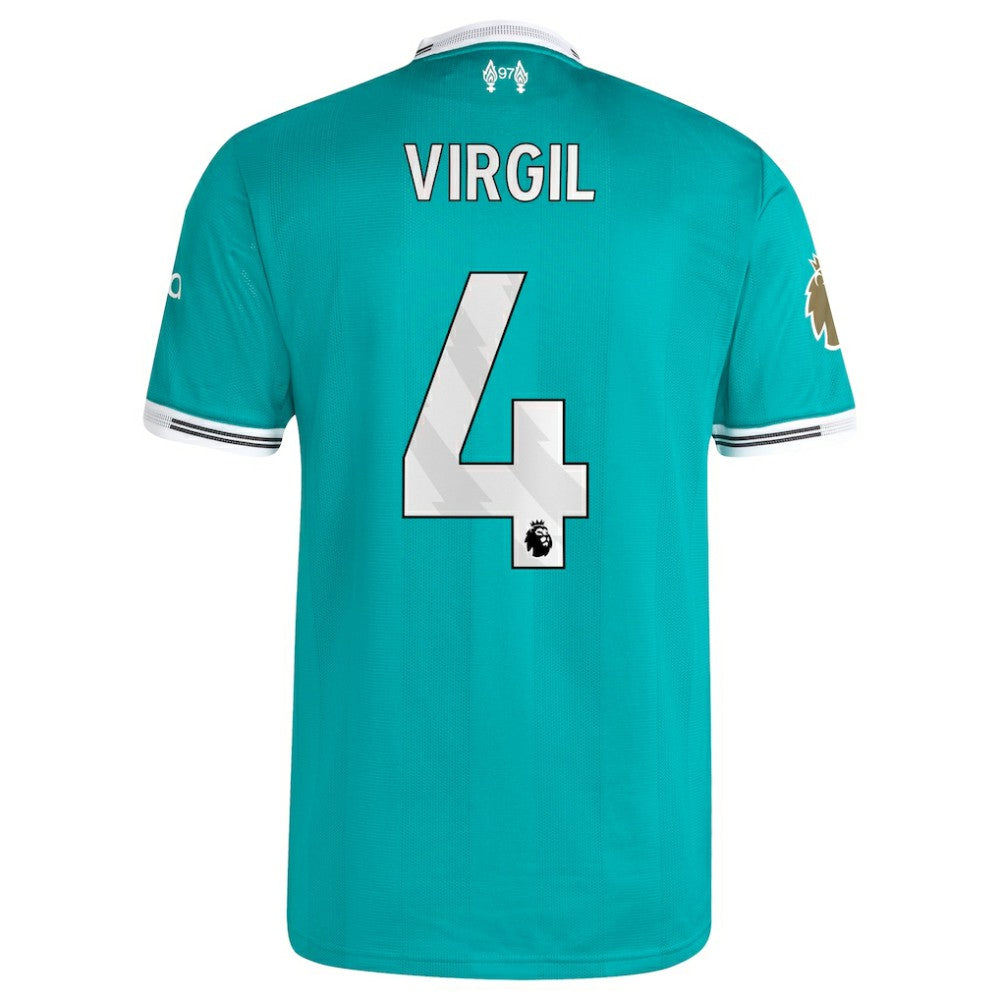 Virgil van Dijk Liverpool 2025/26 Third Player Jersey Green - Adidas