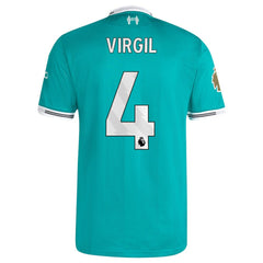 Virgil van Dijk Liverpool 2025/26 Third Player Jersey Green - Adidas