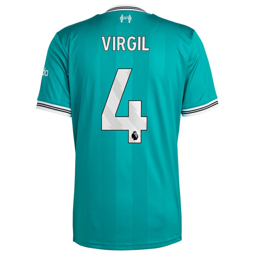 Virgil van Dijk Liverpool 2025/26 Third Replica Player Jersey Green - Adidas