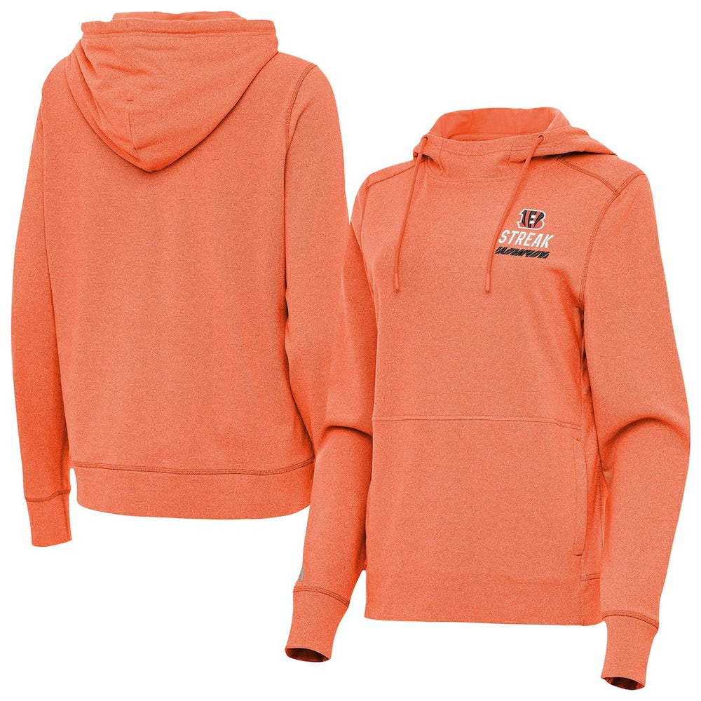 Cincinnati Bengals  Antigua Women's Streak Justice Pullover Hoodie