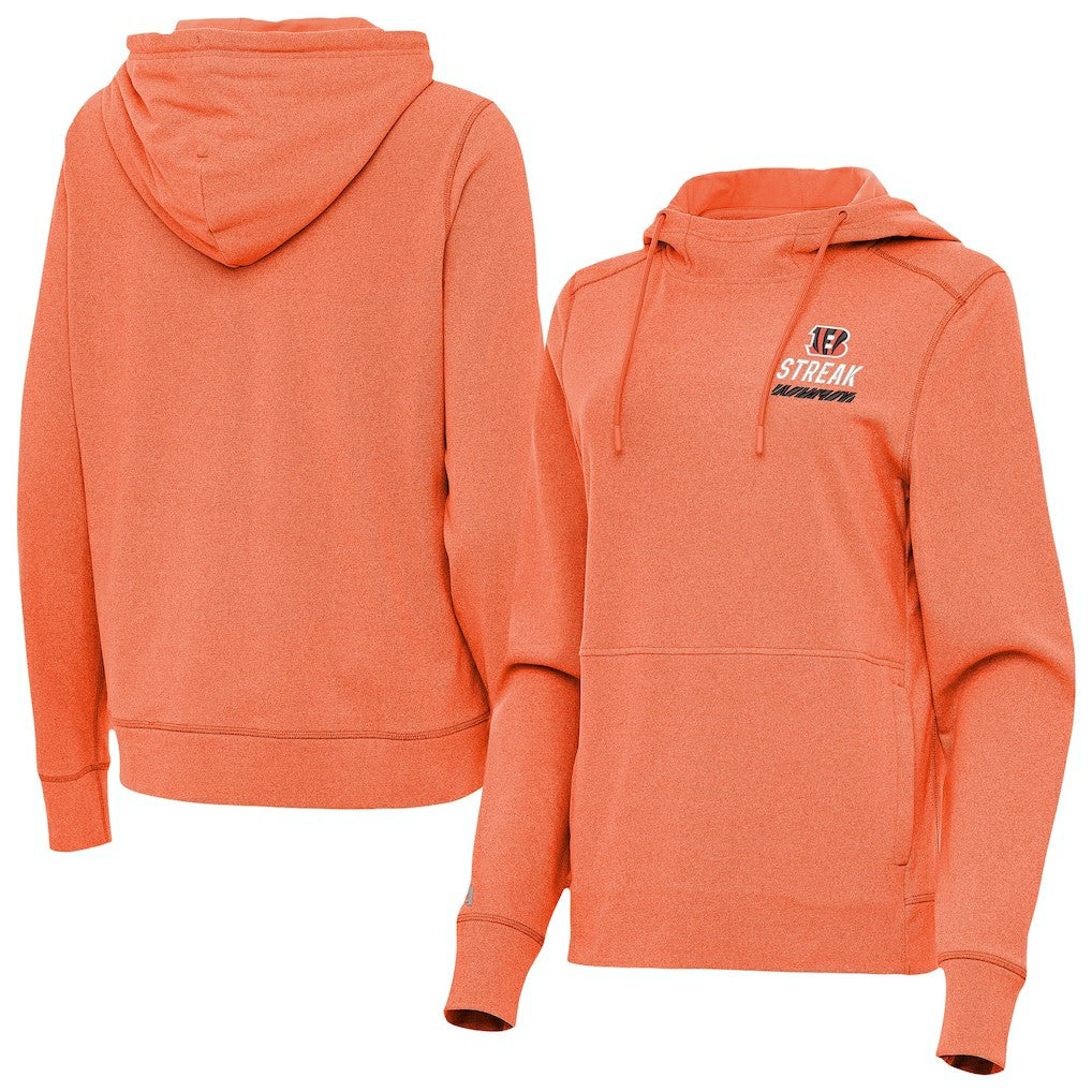 Cincinnati Bengals  Antigua Women's Streak Justice Pullover Hoodie