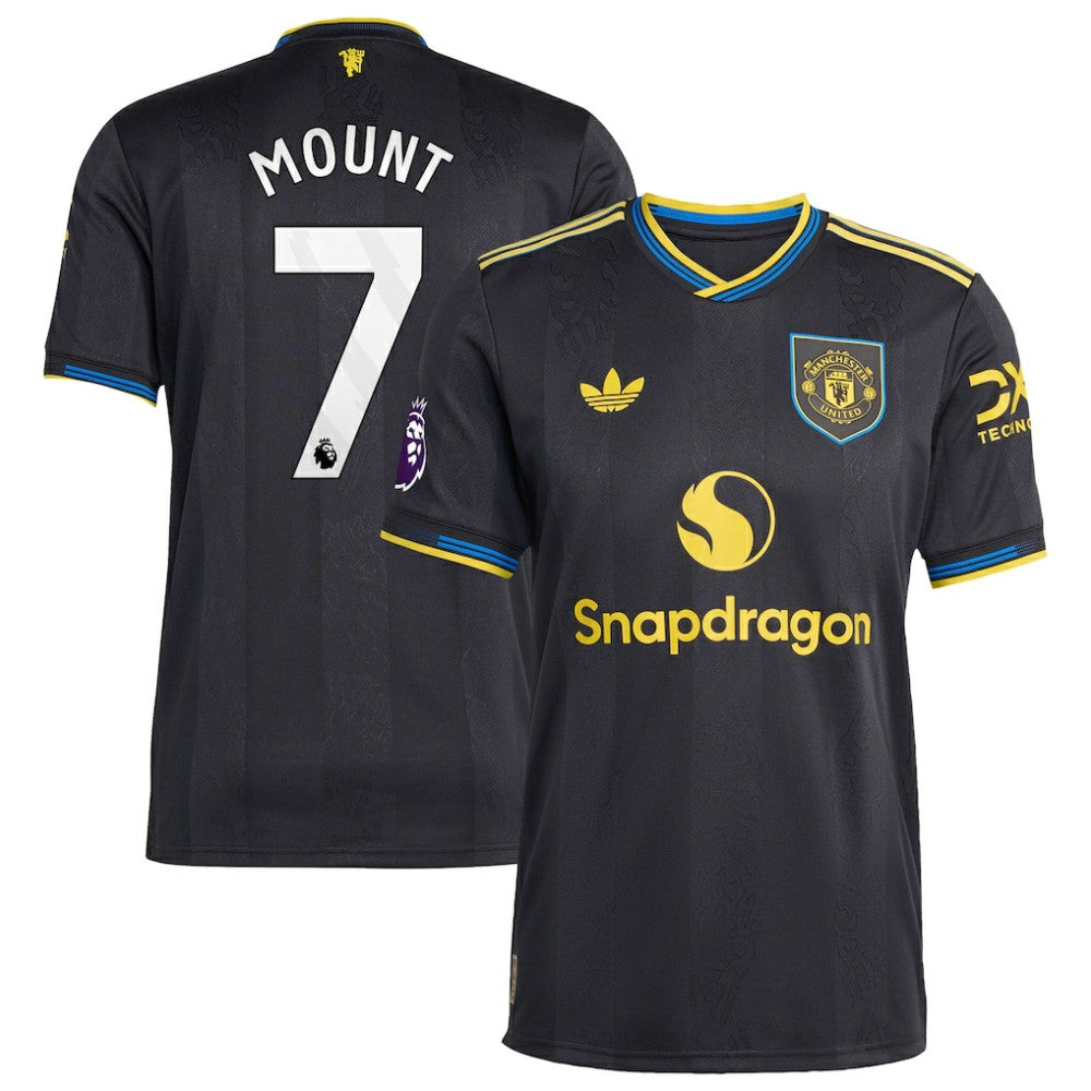 Mason Mount Manchester United 2025/26 Third Player Jersey Black - Adidas