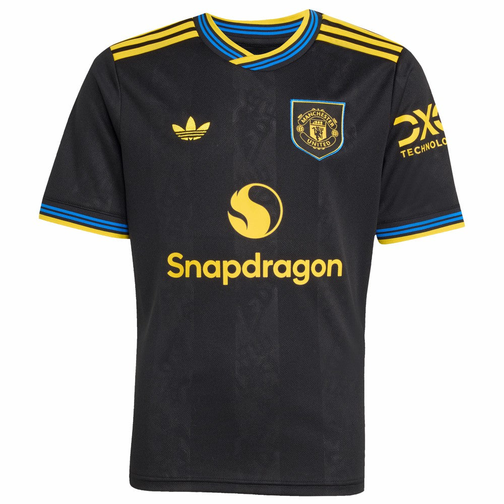 Bruno Fernandes Manchester United Youth 2025/26 Third Replica Player Jersey Black - Adidas
