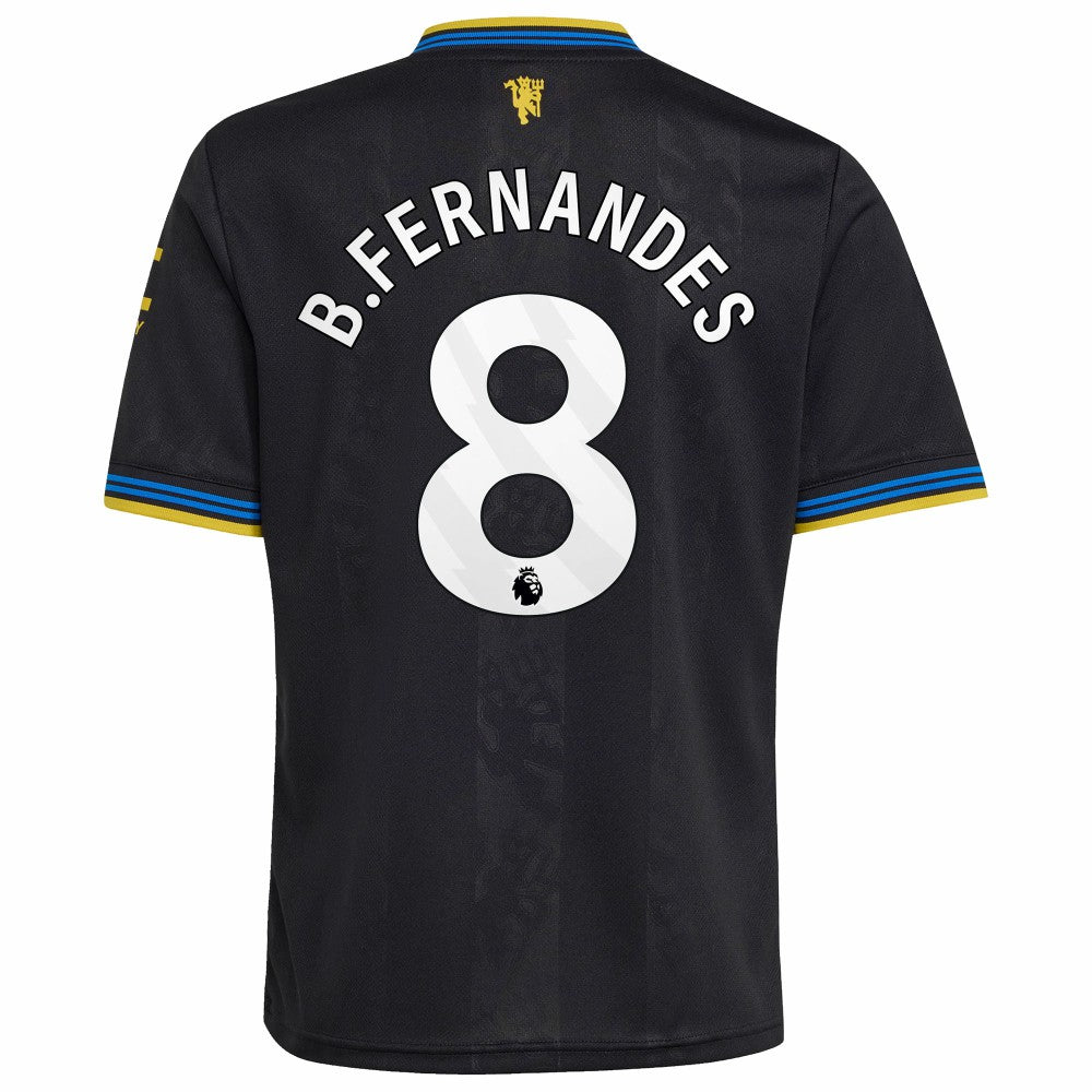 Bruno Fernandes Manchester United Youth 2025/26 Third Replica Player Jersey Black - Adidas