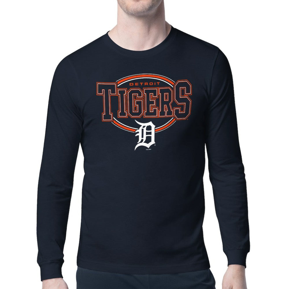 Detroit Tigers Starter Team Track Graphic Long Sleeve T-Shirt | MLB Sale
