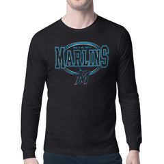 Miami Marlins Starter Team Track Graphic Long Sleeve T-Shirt | MLB New