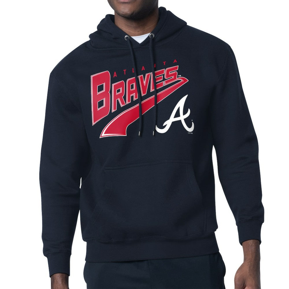 Atlanta Braves Starter Modern Tailsweep Fleece Tri-Blend Pullover Hoodie | MLB New