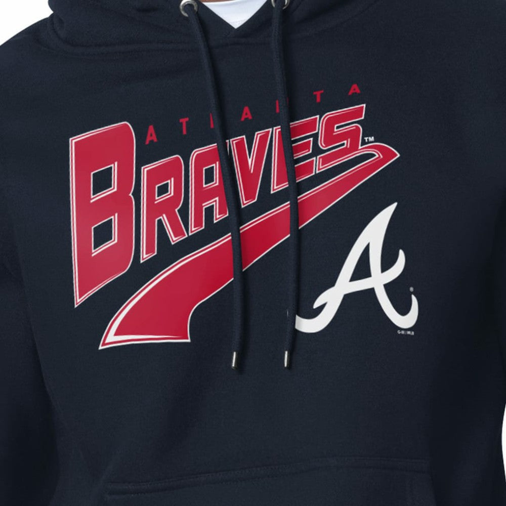 Atlanta Braves Starter Modern Tailsweep Fleece Tri-Blend Pullover Hoodie | MLB New